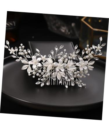 DOITOOL Alloy Pearl Hair Comb Flower Hair Comb Wedding Vintage Ornaments Bridal Pearl Headwear Tailors Bunion Spray Talcum Pearl Headpiece Tiara White Abs Bride Decorate Crystal - Buy Online on GoSupps.com