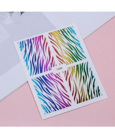 Women Easy To Use Hand-made Accessories Fashion Nail Stickers Self Adhesive Decoration Rainbow(5) Style5 - Buy Online on GoSupps.com