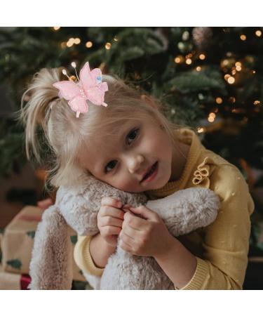 Girls Hair Clips Cute Butterfly Hair Clips girls hair accessories suitable for daily holiday parties and give gifts(pink-1pair) - Buy Online on GoSupps.com