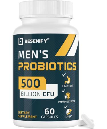 Probiotics for Men 500 Billion CFUs & 12 Strains Men's Probiotic with Turmeric Cranberry Goji - Probiotics for Digestive Health Immune Stomach Bloating & Gut Health for Men 60 Pro Biotics Caps 60 Count (Pack of 1) - Buy Online on GoSupps.com
