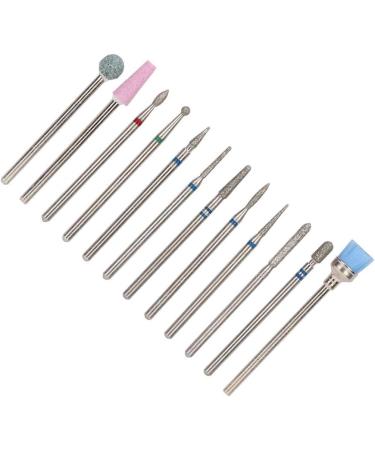 Dekaim Nail Drill Bit Set | 12pcs Tungsten Alloy Nail Polishing Drill Bits for Manicure & Pedicure - Type A - Buy Online on GoSupps.com
