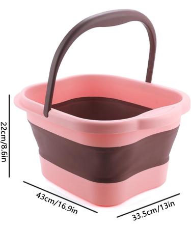 Dyeulget Foot Soaking Bath Basin - Soak Basin with Massaging Rollers and Handle - Stress Relief Foot Spa for Home Outdoor Travel Pink + Purple - Buy Online on GoSupps.com