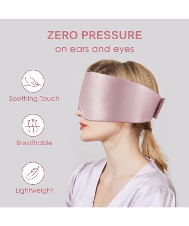 OLE-SILK 100% Natural Mulberry Silk Sleep Mask - Large Adjustable Eye Mask for Women and Men - Pink - Buy Online on GoSupps.com