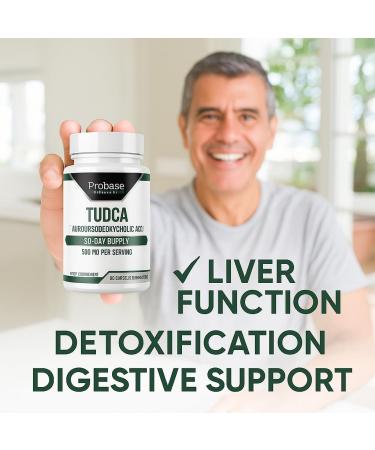 Probase Nutrition TUDCA Premium Liver Support Cleanse Detox and Repair Supplement 500mg Per Serving 60 Capsules High Purity Bile Salt Formula Vegan Non-GMO - Buy Online on GoSupps.com