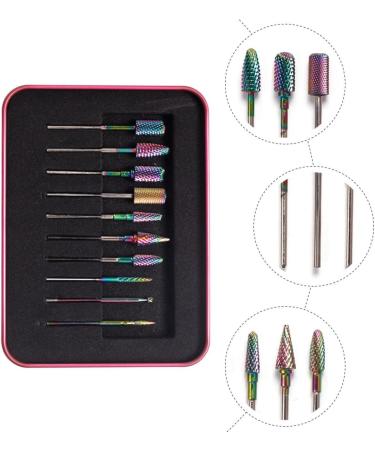 Beaupretty 1Set grinding head cuticle drill bit sanding bands Nail Polishing Tools manicure pedicure drill kit Manicure Drill Bits manicure kit Manicure Tool diamond Tungsten steel file head - Buy Online on GoSupps.com