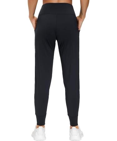 THE GYM PEOPLE Women's Lightweight Joggers | Athletic Leggings for Workout, Yoga, Running | Tapered Lounge Pants - Black - Buy Online on GoSupps.com