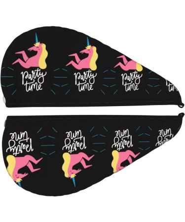 Buy Party Time Microfiber Hair Towel - Super Absorbent Coral Velvet Quick Dry Wrap for Long Curly & Thick Hair - Perfect for Women - Buy Online on GoSupps.com