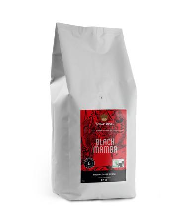 Black Mamba Grains de caf haute teneur en caf ine Robusta notre caf le plus fort ours brun torr faction fonc e extra forte r sistance 5 1 kg convient toutes les machines caf
