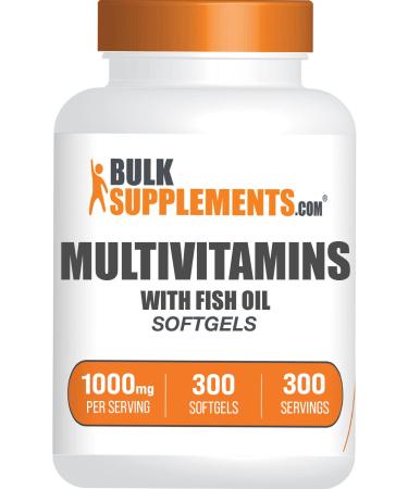 BULKSUPPLEMENTS.COM Multivitamin Softgels - Daily Multivitamin Multimineral Supplement Multivitamin for Adults - with Fish Oil 1 Softgel per Serving - 300 Day Supply 300 Softgels 300 Count (Pack of 1) - Buy Online on GoSupps.com