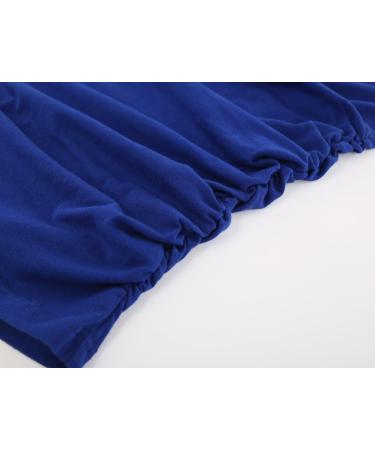ZUMIY Maternity Nursing Top - Women's Cotton V Neck Ruched Waist Double Layered Tank - S Blue - Buy Online on GoSupps.com