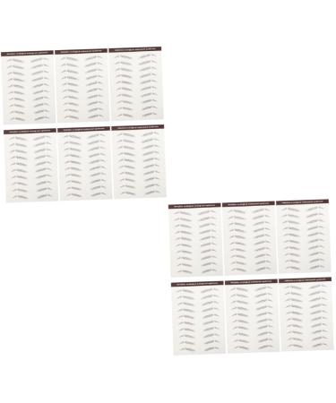 Housoutil 12 Pcs Eyebrow Stickers Black Stickers Water Proof Stickers -like Eyebrows Stickers Shaper 6d 5.8X1X0.1CMx2pcs Brownx2pcs