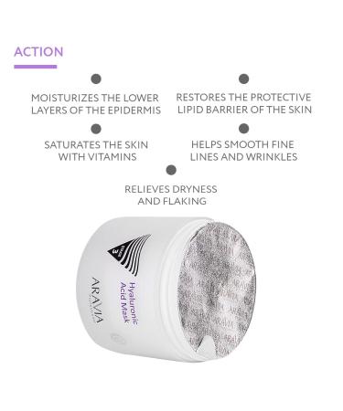 ARAVIA Hyaluronic Acid Mask - Super Moisturizing Cream-Mask 300ml | Hydration Boost for All Skin Types - Buy Online on GoSupps.com