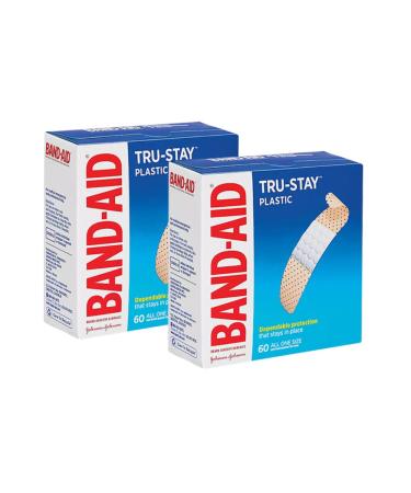 Band-Aid Brand Tru-Stay Plastic Strips Adhesive Bandages All One Size 60 ct (Pack of 2) - Buy Online on GoSupps.com