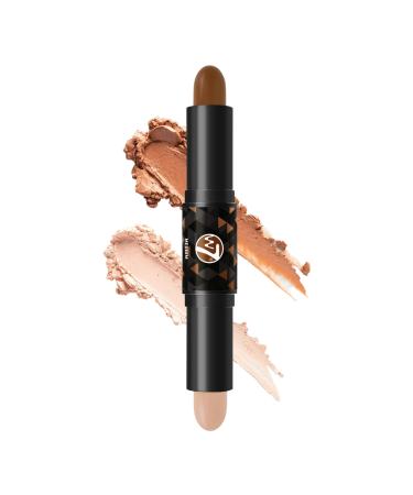 W7 Contour Stick - Double-Ended Creamy Contour & Highlight Makeup - Bronze Shape & Define - Medium Medium 1 count (Pack of 1)