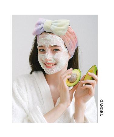 Gangel Fashion Tie Dye Makeup Headband and Wrist Bands Set - Soft Elastic Bow-Knot Spa Headband for Women - Microfiber Hair Wrap and Coral Fleece Skin Care Head Scarf - Buy Online on GoSupps.com