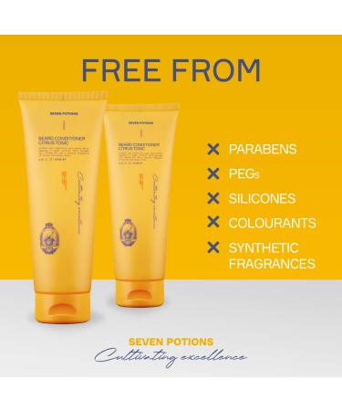 Buy Seven POTIONS BART Conditioner for Men - Vegan Itch-Relief & Scale Prevention (Citrus Tonic 250ml) - Animal Test-Free International Shipping Available - Buy Online on GoSupps.com