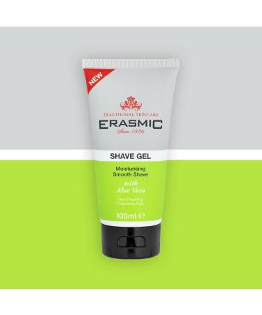 Erasmic Moisturising Aloe Vera Shave Gel 100ml | Smooth Shaving Experience - Buy Online on GoSupps.com
