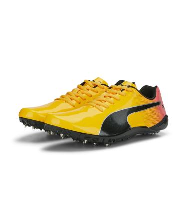 PUMA Men's Evospeed Prep Sprint 3 Track and Field Shoe 40 EU Sun Stream Sunset Glow Puma Black