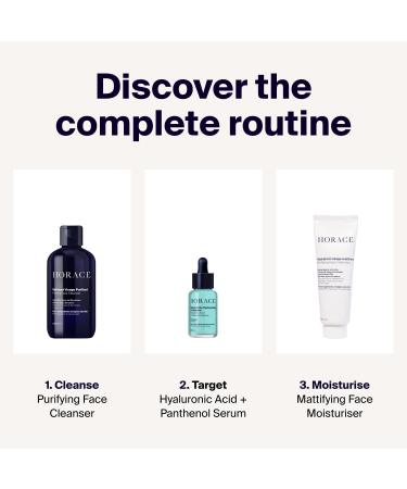 HORACE Hyaluronic Acid + Panthenol Face Serum for Men Advanced Moisturising Facial Treatment for Dry Skin Dehydration Lines and Elasticity Vegan Skincare for All Skin Types Unscented 30ml - Buy Online on GoSupps.com