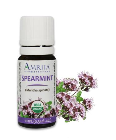 Organic Spearmint Essential Oil 100% Pure Undiluted Mentha spicata Therapeutic Grade Premium Quality Aromatherapy Oil Tested & Verified 60ML Spearmint 60ML (2 Fl. Oz)