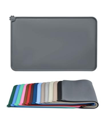AUDWUD Silicone waterproof dog and cat pet feeding mat anti-slip pet bowl mat pet feeding mat 53 x 38 cm gray