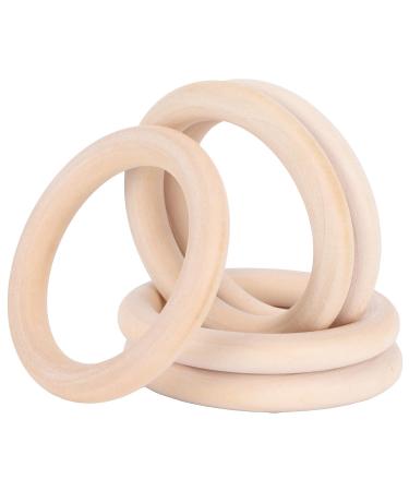 20 Pieces Natural Wooden Teething Rings | Unfinished Baby Toys | DIY Teether Circles (70mm) - Safe & Non-Toxic - Buy Online on GoSupps.com