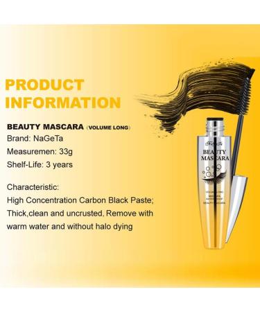 (2pcs) 4D Silk Fiber Lash Mascara Set - Waterproof Mascara + Fiber Set Long-Lasting Thick Natural Mascara Smudge-Proof Eyelashes All Day Exquisitely 1Tube - Buy Online on GoSupps.com