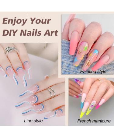 Gel Liner Nail Polish Set - 12 Colors for Swirl French Nails | Thin Brush for Nail Art | Neon Gel Set for Women & Girls - Buy Online on GoSupps.com