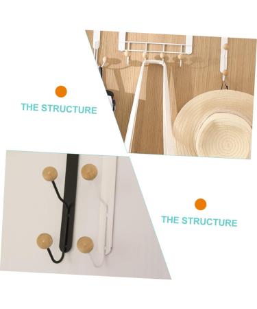Baluue 3pcs Door Hook White Clothes Rack Purse Hangers Punch- Over The Door Hangers Wall Hanging Household - Buy Online on GoSupps.com