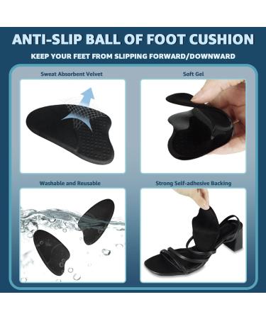 Metatarsal Shoe Insoles for Ball of Foot Pain Relief | Anti-Sliding Open Toe Inserts | Two Pairs for Men & Women - Buy Online on GoSupps.com