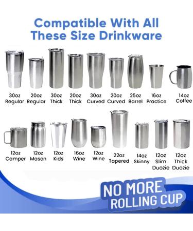 Silicone Cup Cradle with Built-in Slot for Crafting Tumblers - Vinyl Decal Application Tool with Felt Edge Squeegee - Tumbler Supplies - Buy Online on GoSupps.com