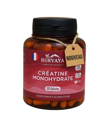 Cr atine Monohydrate 3000 mg 125 G lules Vegan | Force Musculaire Endurance & Prise de Masse | 100% Pure | Sans Gluten/Lactose | Fabriqu en France - Hirvaya