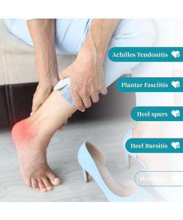 Heel Protector Cushions for Pain Relief - Gel Inserts for Plantar Fasciitis & Achilles Tendonitis | Supports Men & Women - Buy Online on GoSupps.com