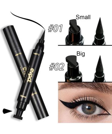 evpct Black Winged Eyeliner Stamps Set - Cat Eye Stencil for All Eye Shapes - Water-resistant - 2Pcs - Buy Online on GoSupps.com