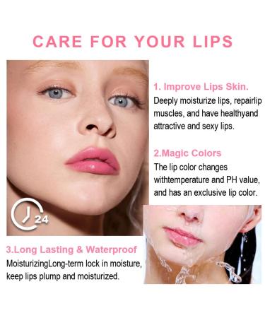 BINGBRUSH 3 Pcs Color Changing Lipstick Set - Long Lasting Moisturizing Lip Gloss with PH Mood Technology - Cherry, Flower, and Peach Shades - Tinted Lip Stain for Women - 3 Count Pack - Buy Online on GoSupps.com