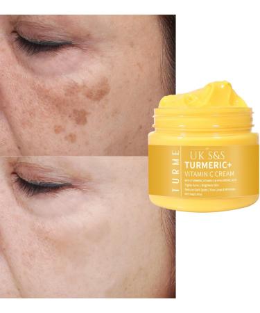 Turmeric & Vitamin C face cream. Anti-aging cream that reduces dark spots and brightens skin. Heals acne and repairs damaged skin. Soften and smoothens skin. - Buy Online on GoSupps.com