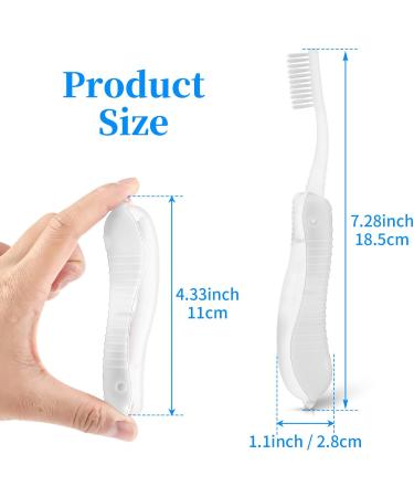 Shop Wllhyf 4-Pack Collapsible Travel Toothbrushes - Soft & Compact Ideal for Travel - Green/Blue/White/Black - Buy Online on GoSupps.com