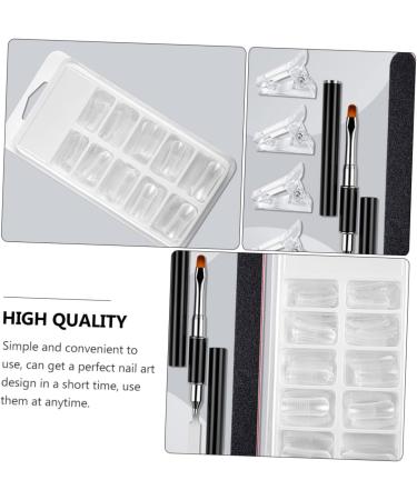 1 Set Nail Extension Set Fake Acrylic Nails Extension Dual Nail Builder Dual Ended Brush Clear Fake Nail Tips Fake Nails Artificial Nails Nail Molds Nail Kit Manicure Model Plastic - Buy Online on GoSupps.com