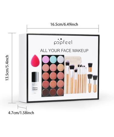Joyeee All in One Makeup Kit - Full Starter Multipurpose Set for Women & Teen Girls | Includes Concealer Palette, Brush Sets, Primer & Powder Puff - SET003 - Buy Online on GoSupps.com