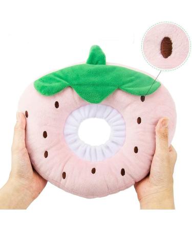 Crazy Bean Postoperative Protective Collar for Cats - Soft Adjustable & Safe Elizabethan Kitten Collar - Strawberry Design - Buy Online on GoSupps.com