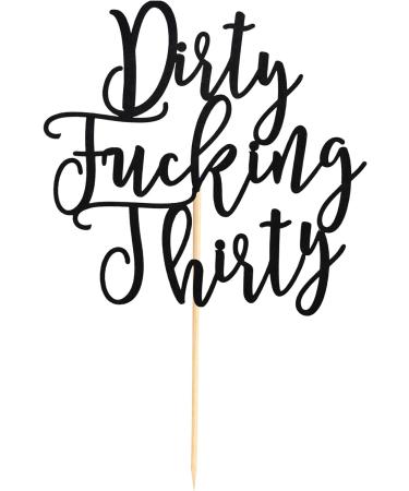 Arthsdite Dirty Thirty Cake Topper - 30th Birthday Cake Topper Dirty Thirty Birthday Cake Decorations Happy 30th Birthday Party Decorations Supplies (30th Birthday Cake Topper) - Black Glitter - Buy Online on GoSupps.com