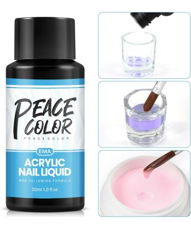 PEACECOLOR 10PC 30ML Acrylic Liquid Monomer Set Non-Yellowing Monomer for Acrylic Nails Acrylic Powder Professional Acrylic Liquid for Nail Art DIY at Home Beauty Gifts for Women Girls color 174 - Buy Online on GoSupps.com