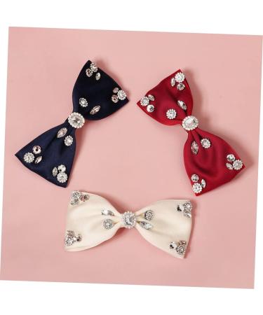 minkissy Ribbon rhinestone hair clip Bowknot Ponytail Holder ribbon bows hair clips Crystal Sparkling Bowknot Hair glitter bows hair clips Hair Bows bride Rhinestone issue card Glitter - Buy Online on GoSupps.com
