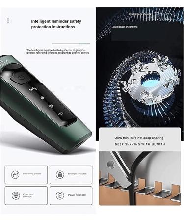 Men's Electric Shaver Razor - 3 in 1 Cordless Beard Trimmer & Waterproof Nose Trimmer - USB Rechargeable Rotary Shaver - Buy Online on GoSupps.com