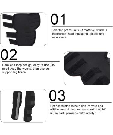 Pssopp Dog Elbow Brace with Reflective Straps Elbow Guard Helps with Ligament Injuries Sprains and Loss of Stability Caused by Arthritis(S) - Buy Online on GoSupps.com