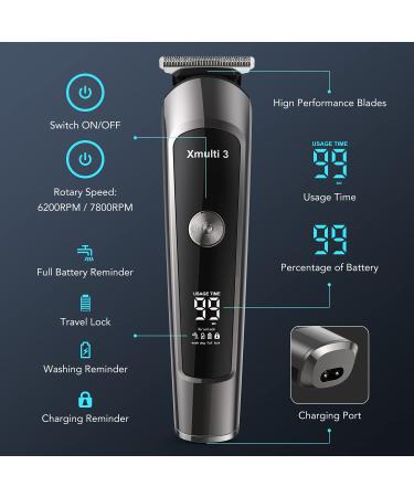 OPOVE Electric Beard Trimmer for Men - All-in-1 Grooming Kit | Manscape Body, Nose Trimmer - Cordless Clippers with Waterproof Design | 115min Runtime - Buy Online on GoSupps.com