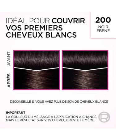 L OR AL PARIS - Coloration Cheveux Semi-Permanente Ton sur Ton - Couleur Soin Gloss - Sans Ammoniaque - Casting Cr me Gloss - Nuance : Noir Eb ne (200) 200 - Noir Eb ne 1 unit (Lot de 1) - Buy Online on GoSupps.com