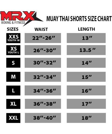MRX Men's Boxing Shorts - Black/Red, Large | Training & Fighting Muay Thai MMA BJJ Kickboxing Trunks - Buy Online on GoSupps.com