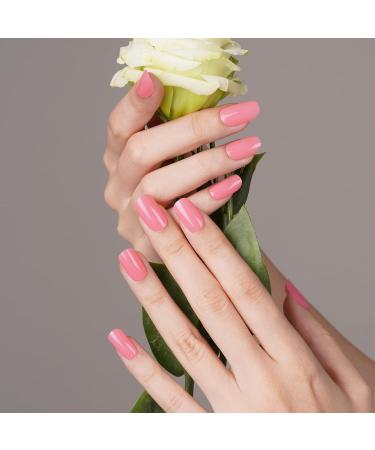 DANNI & TONI 28 Gel Nail Polish Stickers - Sweet Divine Pink Semi Cured Strips for Salon-Quality Manicure - Buy Online on GoSupps.com