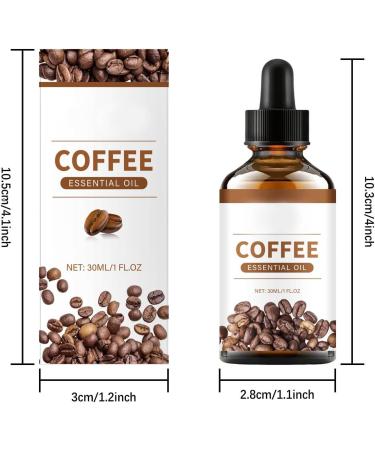 Coffee Essential Oil Organic Natural Coffee Essential Oil with Dropper for Diffuser Hair Care Face Skin Care and Body Massage Soap and Candle Making 1.05 oz - Buy Online on GoSupps.com
